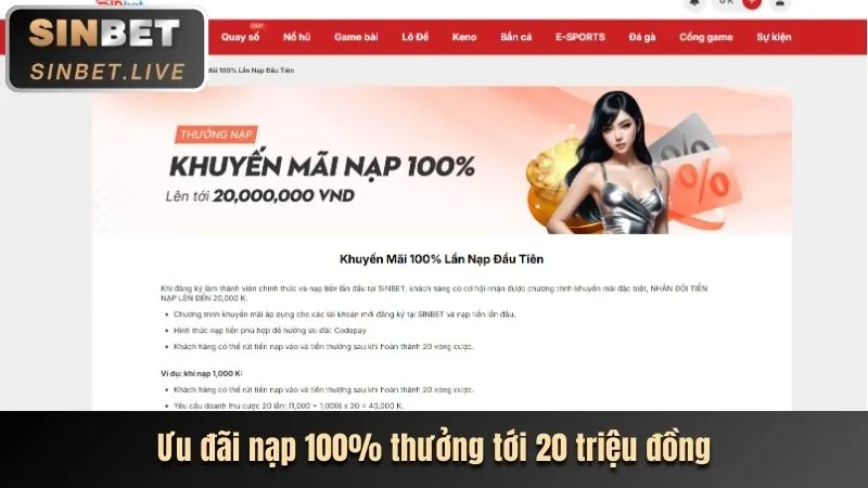 Khuyến mãi chào mừng thành viên mới acb888